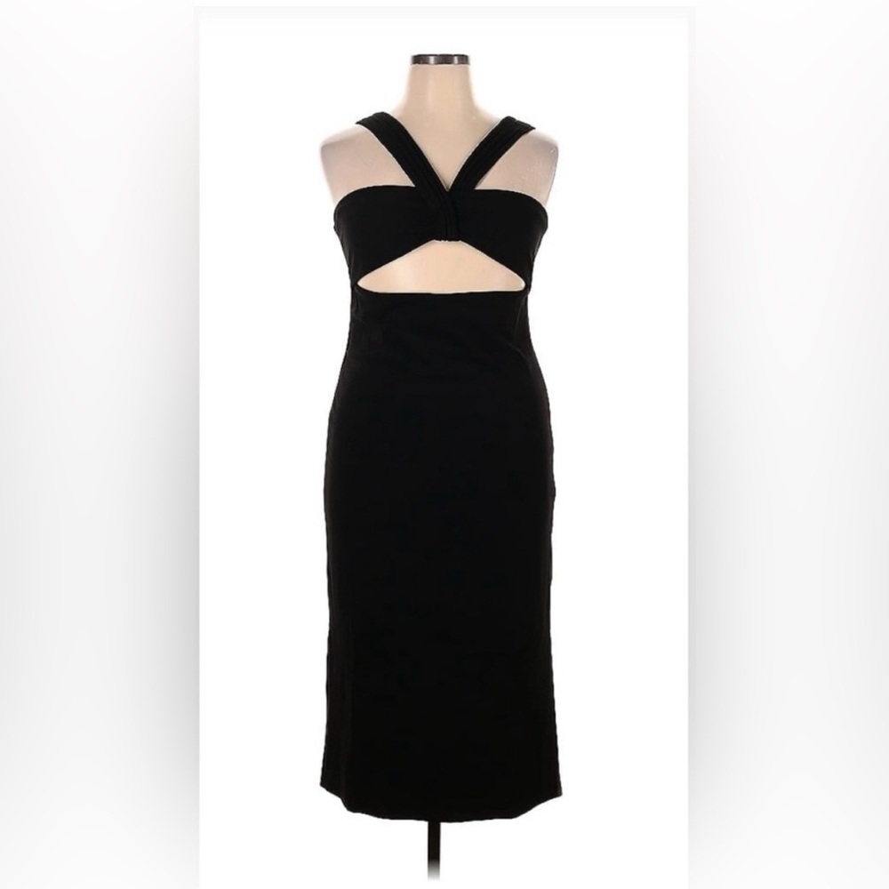 Rachel Roy Cutout Halter Midi Dress